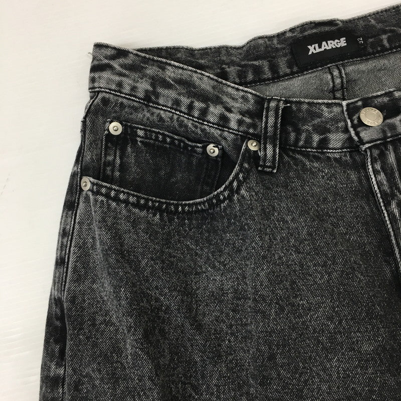【中古品】【メンズ】 XLARGE エクストララージ 24AW CHEMICAL WIDE DENIM PANTS 101244031005 ケミカル ウォッシュ デニムパンツ ボトムス 153-241218-at-11-tei サイズ：32 カラー：ブラック 万代Net店