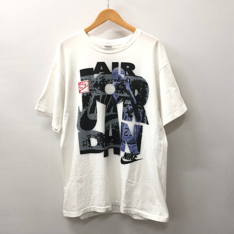【中古品】【メンズ】 90's JORDAN PRINT S/S TEE 90年代 ジョーダン ショートスリーブ プリント Tシャツ 半袖 トップス 148-241217-kk-23-tei サイズ：XL カラー：ホワイト 万代Net店