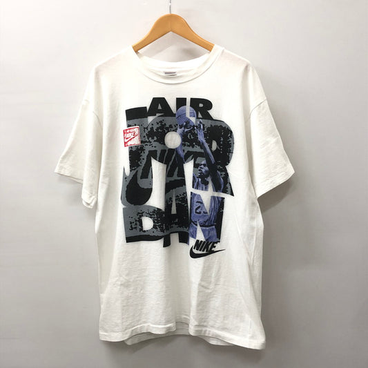 【中古品】【メンズ】 90's JORDAN PRINT S/S TEE 90年代 ジョーダン ショートスリーブ プリント Tシャツ 半袖 トップス 148-241217-kk-23-tei サイズ：XL カラー：ホワイト 万代Net店