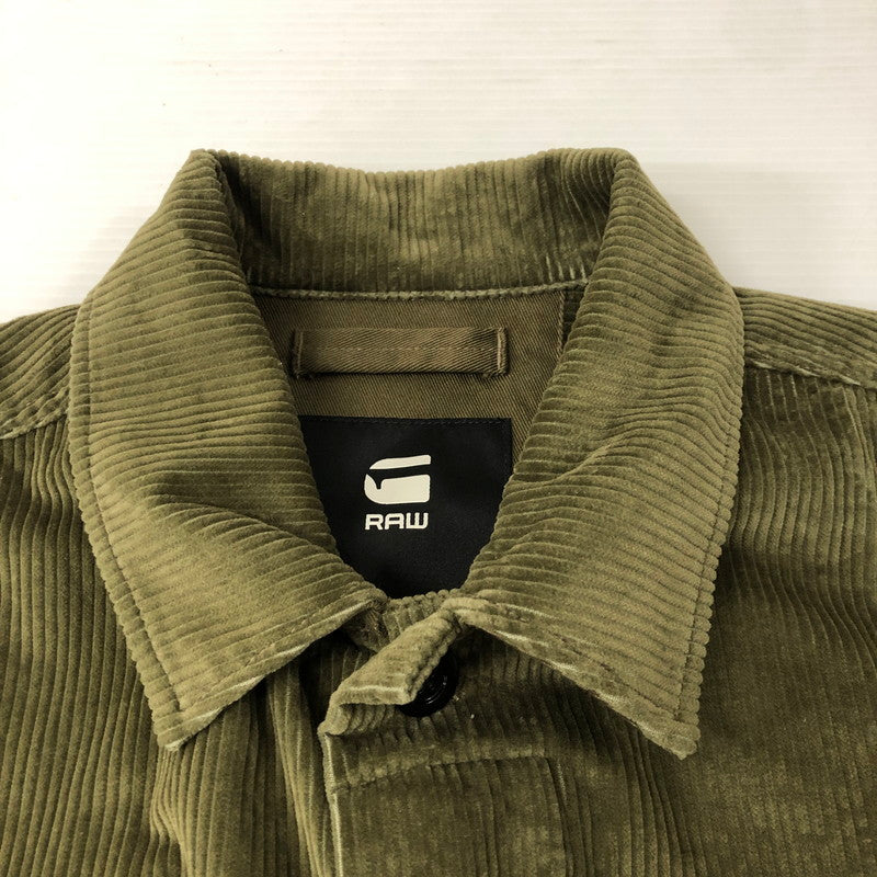 【中古品】【メンズ】 G-STAR RAW ジースターロウ 23AW TIMBER RELAXED OVERSHIRT ティンバー リラックスド オーバーシャツ 長袖 トップス 141-250108-kk-16-tei サイズ：M カラー：オリーブ 万代Net店