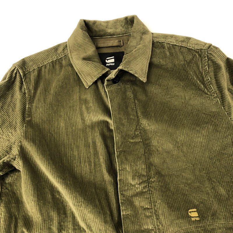 【中古品】【メンズ】  G-STAR RAW ジースターロウ 23AW TIMBER RELAXED OVERSHIRT ティンバー リラックスド オーバーシャツ 長袖 トップス 141-250108-kk-16-tei サイズ：M カラー：オリーブ 万代Net店