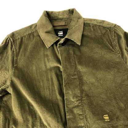 【中古品】【メンズ】  G-STAR RAW ジースターロウ 23AW TIMBER RELAXED OVERSHIRT ティンバー リラックスド オーバーシャツ 長袖 トップス 141-250108-kk-16-tei サイズ：M カラー：オリーブ 万代Net店