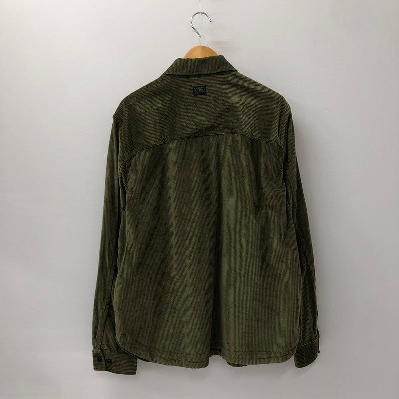 【中古品】【メンズ】 G-STAR RAW ジースターロウ 23AW TIMBER RELAXED OVERSHIRT ティンバー リラックスド オーバーシャツ 長袖 トップス 141-250108-kk-16-tei サイズ：M カラー：オリーブ 万代Net店