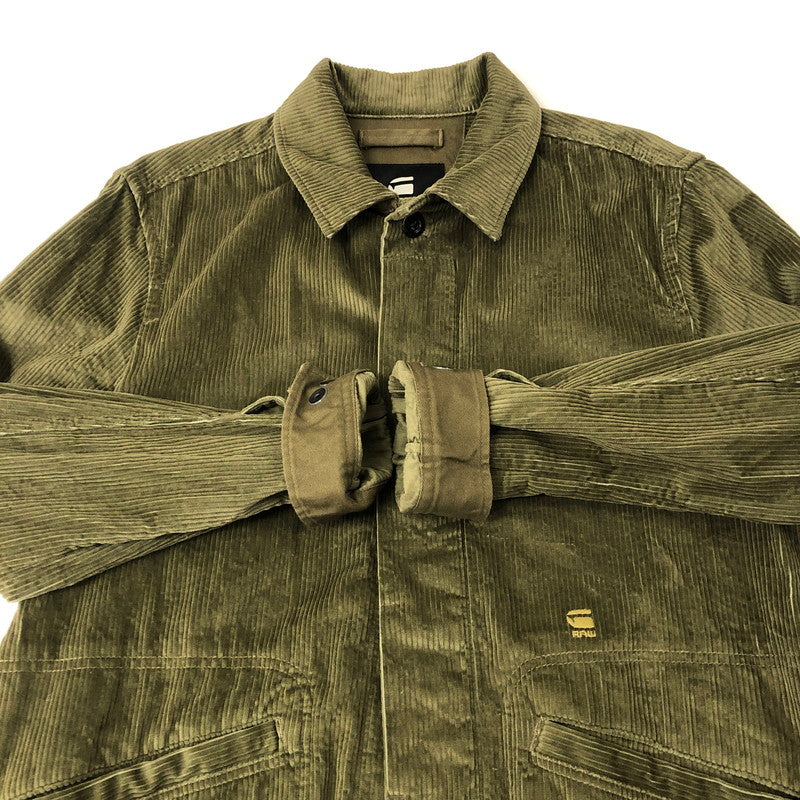 【中古品】【メンズ】 G-STAR RAW ジースターロウ 23AW TIMBER RELAXED OVERSHIRT ティンバー リラックスド オーバーシャツ 長袖 トップス 141-250108-kk-16-tei サイズ：M カラー：オリーブ 万代Net店