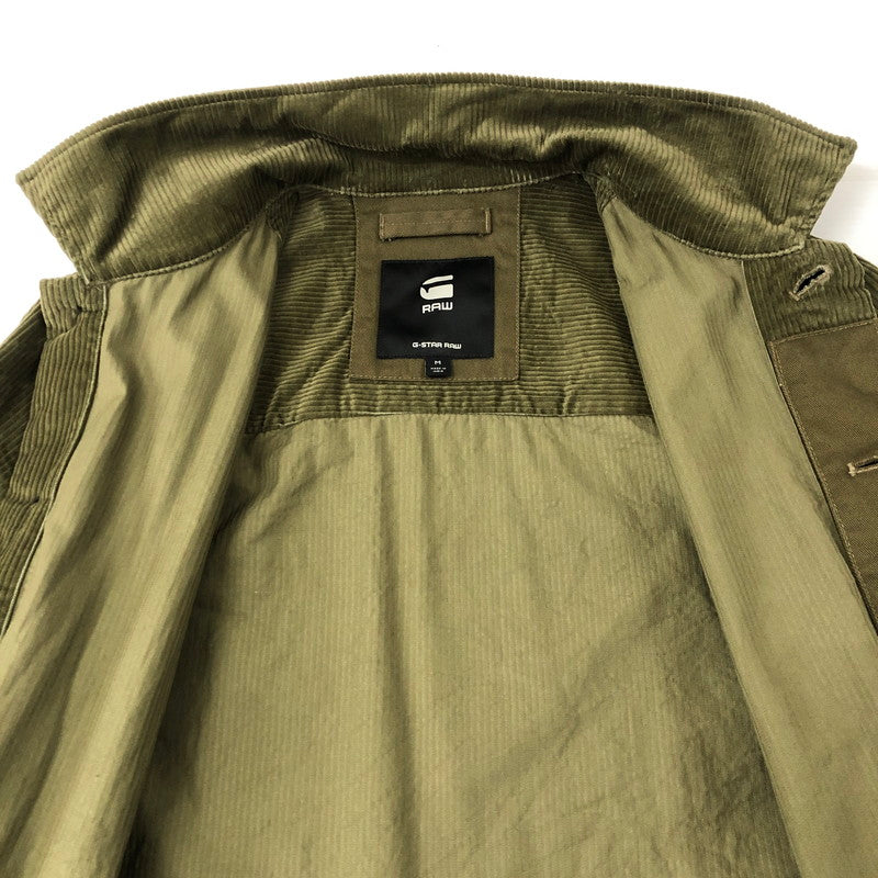 【中古品】【メンズ】 G-STAR RAW ジースターロウ 23AW TIMBER RELAXED OVERSHIRT ティンバー リラックスド オーバーシャツ 長袖 トップス 141-250108-kk-16-tei サイズ：M カラー：オリーブ 万代Net店