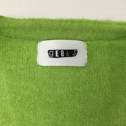【中古品】【メンズ】  GEEKS ギークス ACRYLIC CARDIGAN 21KU-KN001 アクリルカーディガン トップス 142-241221-kk-05-tei サイズ：L カラー：ライトグリーン 万代Net店