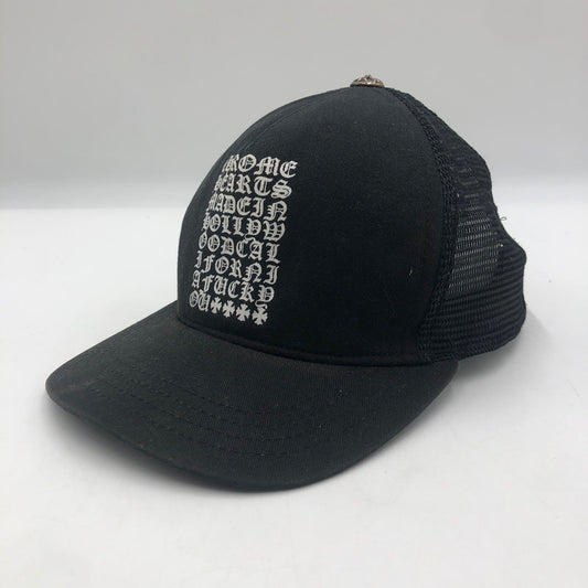 【中古品】【メンズ】 CHROME HEARTS クロムハーツ EYE CHART TRUCKER HAT CH アイチャート トラッカー ハット メッシュ キャップ 帽子 190-250904-KS-02-tei サイズ：表記無し カラー：ブラック 万代Net店