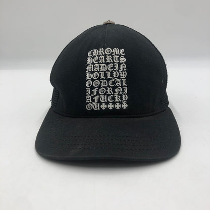 【中古品】【メンズ】 CHROME HEARTS クロムハーツ EYE CHART TRUCKER HAT CH アイチャート トラッカー ハット メッシュ キャップ 帽子 190-250904-KS-02-tei サイズ：表記無し カラー：ブラック 万代Net店