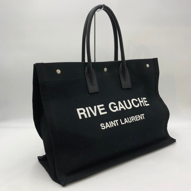 【中古品】【メンズ】 SAINT LAURENT サンローラン RIVE GAUCHE CANVAS TOTE BAG リヴゴーシュ キャンバス トートバッグ カバン 180-241228-kk-01-tei カラー：ブラック 万代Net店