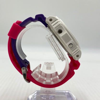 【中古品】【メンズ】 CASIO カシオ 5700SERIES BABY-G 25th ANNIVERSARY LOGO COLOR MODEL G-SHOCK DW-5700THB 5700シリーズ ベビージー 25周年ロゴカラー モデル ジーショック 腕時計 196-260808-yo-05-tei カラー：ホワイト/パープル/ピンク 万代Net店