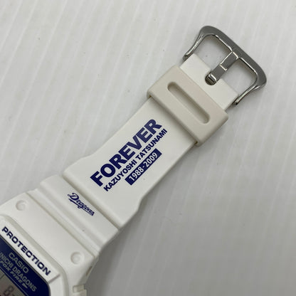 【中古品】【メンズ】 CASIO カシオ CHUNICHI DRAGONS MODEL G-SHOCK DW-5600VT 中日ドラゴンズ 立浪和義 引退記念 モデル ジーショック 腕時計 196-260814-yo-04-tei カラー：ホワイト/ブルー 万代Net店