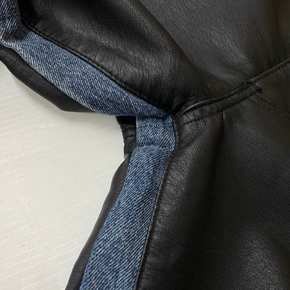【中古品】【メンズ】 MNMI ミニマル LEATHER FLARE DENIM レザー フレア デニム ボトムス 142-620618-sa-10-tei サイズ：29 カラー：ブラック 万代Net店