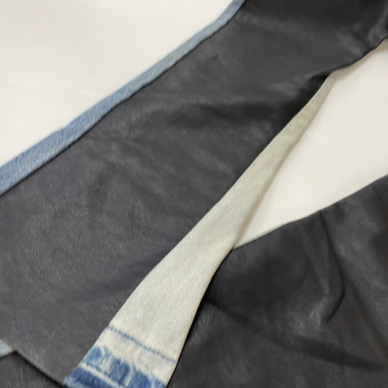 【中古品】【メンズ】 MNMI ミニマル LEATHER FLARE DENIM レザー フレア デニム ボトムス 142-620618-sa-10-tei サイズ：29 カラー：ブラック 万代Net店