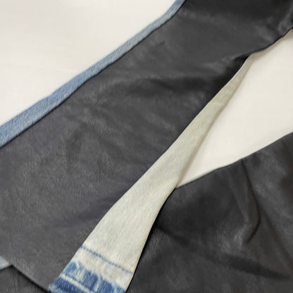 【中古品】【メンズ】 MNMI ミニマル LEATHER FLARE DENIM レザー フレア デニム ボトムス 142-620618-sa-10-tei サイズ：29 カラー：ブラック 万代Net店