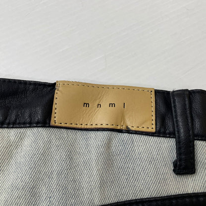 【中古品】【メンズ】 MNMI ミニマル LEATHER FLARE DENIM レザー フレア デニム ボトムス 142-620618-sa-10-tei サイズ：29 カラー：ブラック 万代Net店