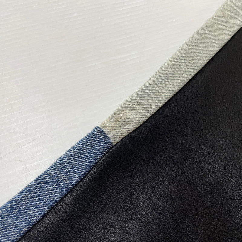 【中古品】【メンズ】 MNMI ミニマル LEATHER FLARE DENIM レザー フレア デニム ボトムス 142-620618-sa-10-tei サイズ：29 カラー：ブラック 万代Net店