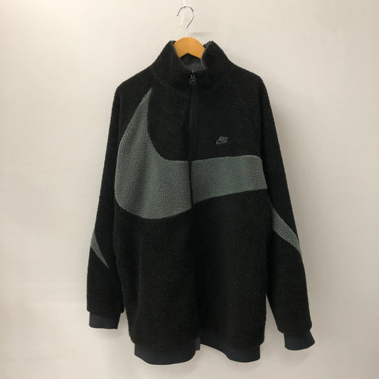 【中古品】【メンズ】 NIKE ナイキ REVERSIBLE SWOOSH FULL ZIP FLEECE JACKET AJ2701-011 リバーシブルスウォッシュ フルジップ フリースジャケット ライトアウター 148-241221-kk-33-tei サイズ：L カラー：ブラック 万代Net店