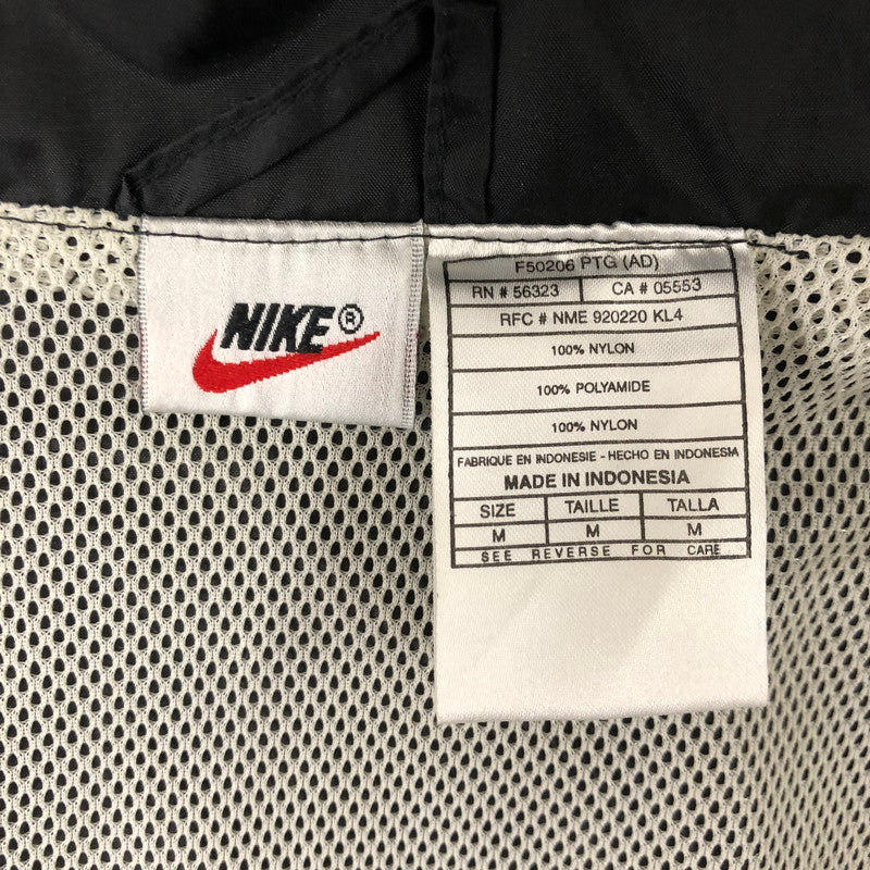 【中古品】【メンズ】 NIKE ナイキ 90's BIG SWOOSH NYLON JACKET USA製 90年代 ビッグスウォッシュ ナイロンジャケット ライトアウター 白タグ 148-250108-kk-02-tei サイズ：M カラー：ブラック 万代Net店