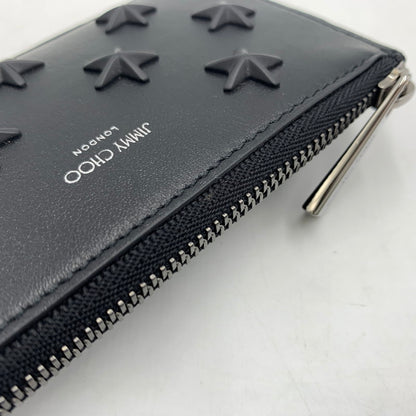 【中古品】【レディース】 JIMMY CHOO ジミーチュウ CASEY-Z U CARD CASE OAJ 241 キャシーゼット カードケース コインケース レザー 181-251204-ts-01-tei カラー：ブラック 万代Net店