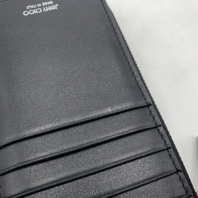 【中古品】【レディース】 JIMMY CHOO ジミーチュウ CASEY-Z U CARD CASE OAJ 241 キャシーゼット カードケース コインケース レザー 181-251204-ts-01-tei カラー：ブラック 万代Net店