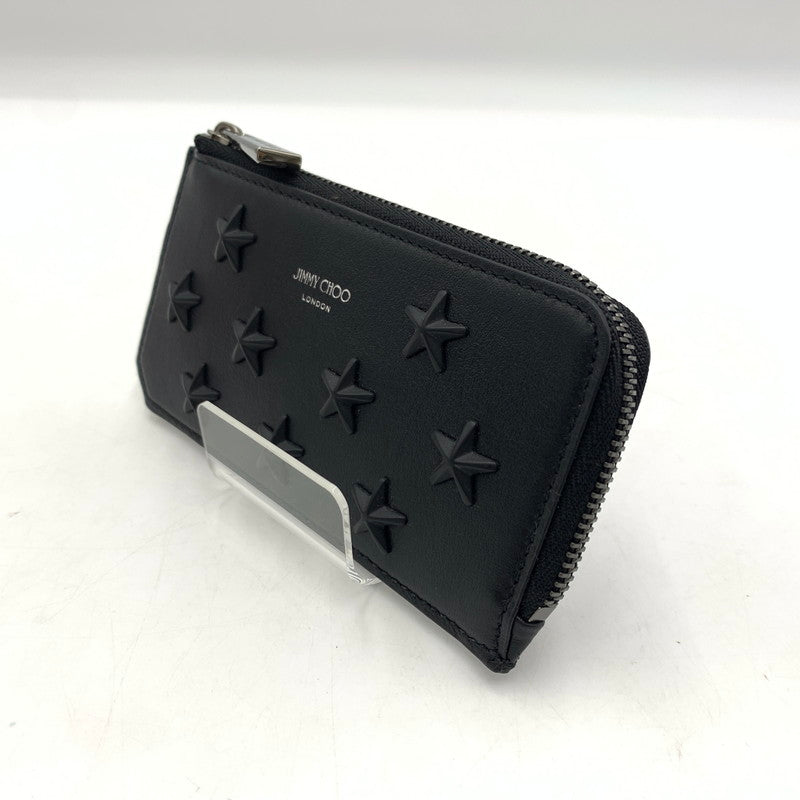 【中古品】【レディース】 JIMMY CHOO ジミーチュウ CASEY-Z U CARD CASE OAJ 241 キャシーゼット カードケース コインケース レザー 181-251204-ts-01-tei カラー：ブラック 万代Net店