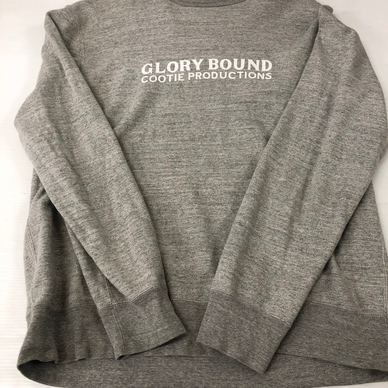 【中古品】【メンズ】 GLORY BOUND LOGO PRINT SWEAT グローリーバウンド ロゴ プリントスウェット トップス トレーナー 142-250107-kk-04-tei サイズ：XL カラー：グレー 万代Net店