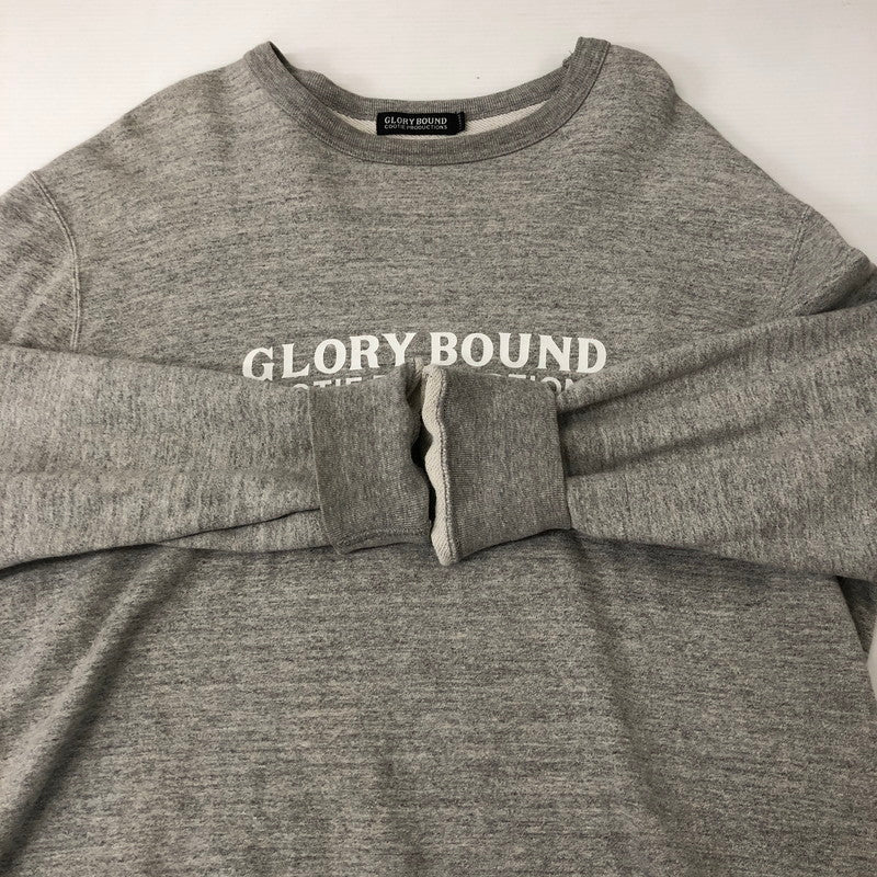 【中古品】【メンズ】 GLORY BOUND LOGO PRINT SWEAT グローリーバウンド ロゴ プリントスウェット トップス トレーナー 142-250107-kk-04-tei サイズ：XL カラー：グレー 万代Net店