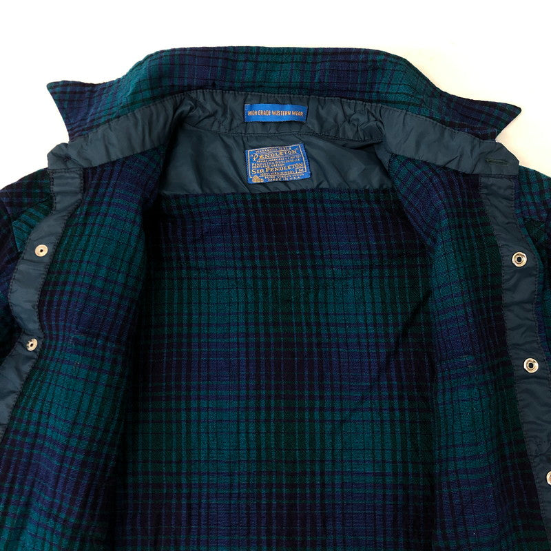 【現状渡し品】【メンズ】 70’s WOOL WESTERN SHIRT VINTAGE 70年代 ウールウエスタンシャツ 長袖 トップス ヴィンテージ 145-241224-kk-10-tei サイズ：M カラー：ブルー/グリーン 万代Net店