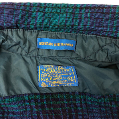 【現状渡し品】【メンズ】 70’s WOOL WESTERN SHIRT VINTAGE 70年代 ウールウエスタンシャツ 長袖 トップス ヴィンテージ 145-241224-kk-10-tei サイズ：M カラー：ブルー/グリーン 万代Net店