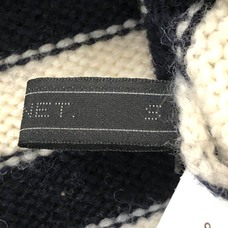【中古品】【メンズ】 SOPHNET. ソフネット 17AW CABLE BORDER CREW NECK KNIT SOPH-178108 ケーブル ボーダー クルーネックニット トップス セーター 142-250426-kk-29-tei サイズ：S カラー：ネイビー 万代Net店
