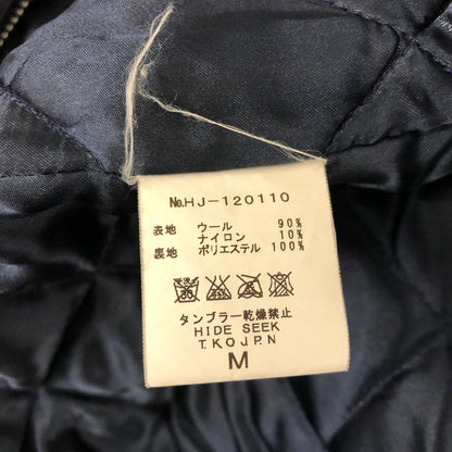 【中古品】【メンズ】 HideandSeek ハイドアンドシーク WOOL BLOUSON HJ-120110 ウールブルゾン ジャケット アウター 145-241226-yo-08-tei サイズ：M カラー：ネイビー 万代Net店