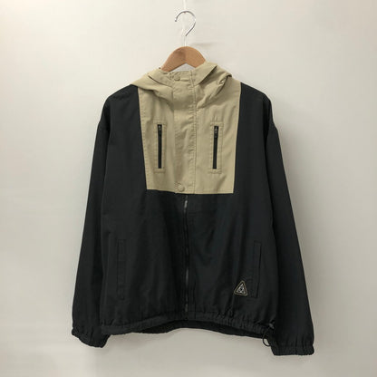 【中古品】【メンズ】 HUF ハフ HOODED JACKET WJK0005 フーデッド ジャケット ライトアウター 142-241226-yo-15-tei サイズ：M カラー：ベージュ 黒 万代Net店