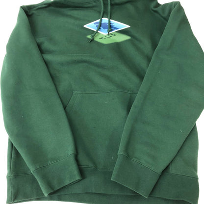 【中古品】【メンズ】 HUF ハフ × GIRL ガール 別注 コラボ SHADOW PULLOVER HOODIE PF00603 シャドー プルオーバーフーディー トップス パーカー 142-241226-yo-16-fuz サイズ：M カラー：フォレストグリーン 緑 万代Net店