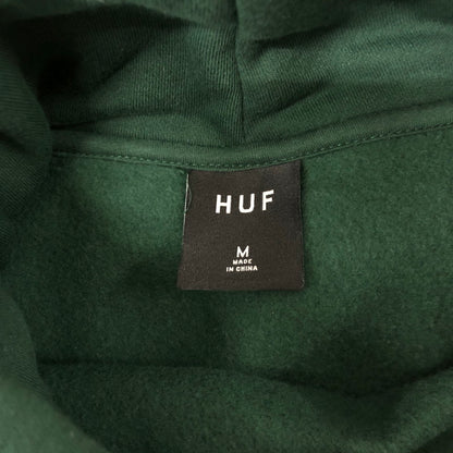 【中古品】【メンズ】 HUF ハフ × GIRL ガール 別注 コラボ SHADOW PULLOVER HOODIE PF00603 シャドー プルオーバーフーディー トップス パーカー 142-241226-yo-16-fuz サイズ：M カラー：フォレストグリーン 緑 万代Net店