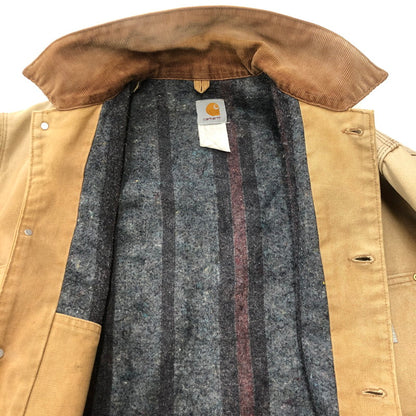 【現状渡し品】【メンズ】 Carhartt カーハート 90's DUCK CHORE COAT 90年代 ダック チョアコート アウター ブランケットライナー  ジャケット 145-250117-kk-16-tei サイズ：表記消え 下記参照 カラー：ベージュ 万代Net店