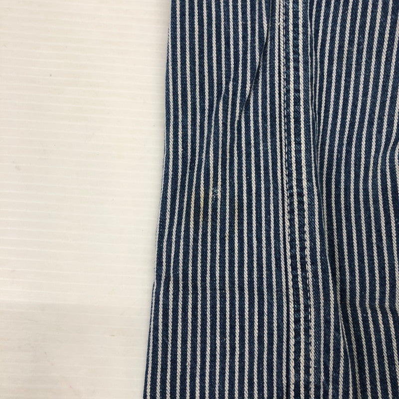 【中古品】【メンズ】  SEARS シアーズ DOUBLE KNEE HICKORYSTRIPE OVERALL WPL12559 ダブルニー エプロン付き ヒッコリーストライプ オーバーオール ボトムス パンツ 145-241228-kk-25-tei サイズ：28 カラー：ヒッコリーストライプ 万代Net店
