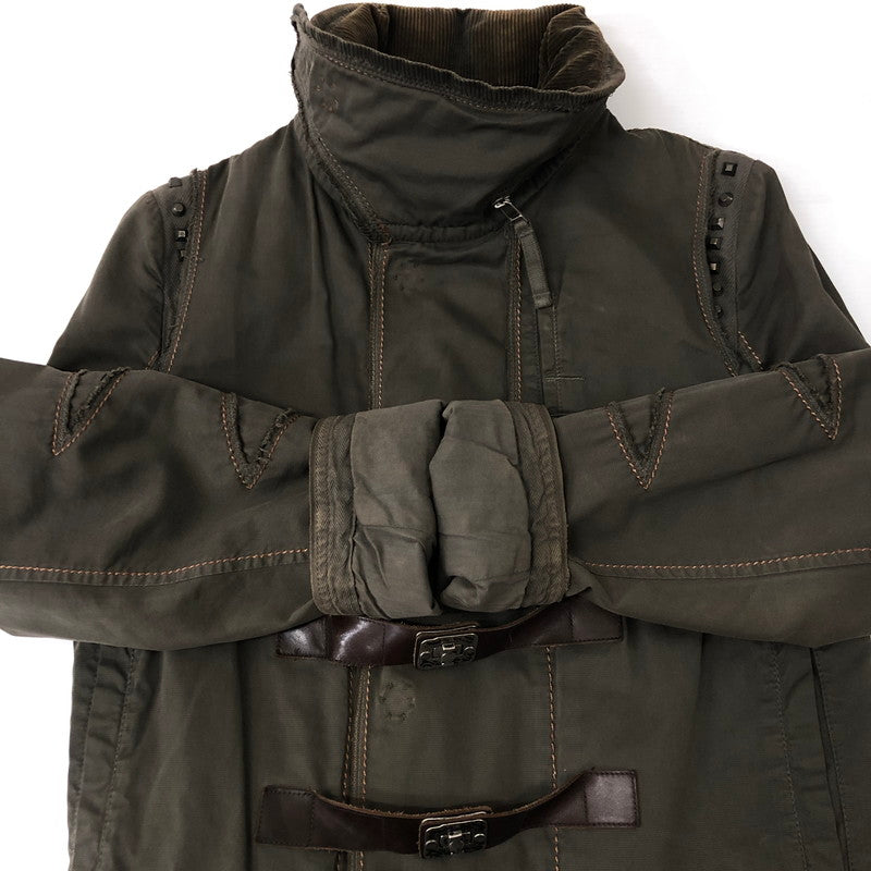 【中古品】【メンズ】 STUDS MODS COAT M7-7063 スタッズ付き モッズコート アウター 147-241231-kk-22-tei サイズ：M カラー：オリーブ 万代Net店