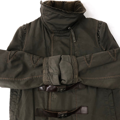 【中古品】【メンズ】 STUDS MODS COAT M7-7063 スタッズ付き モッズコート アウター 147-241231-kk-22-tei サイズ：M カラー：オリーブ 万代Net店