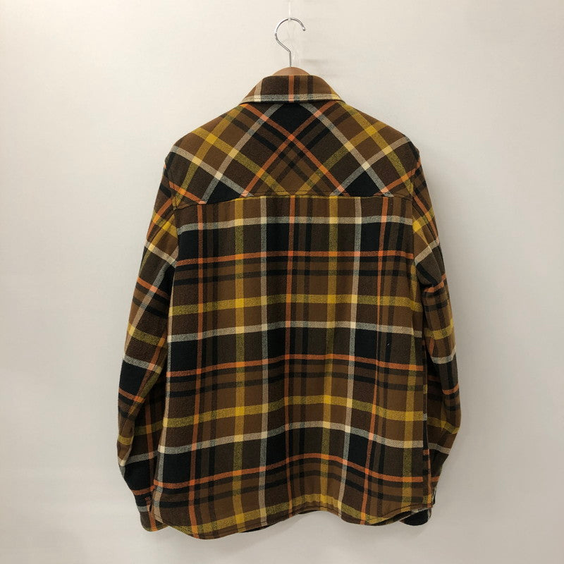 【中古品】【メンズ】 COACH コーチ PLAID SHERPA LINED SHIRT JACKET CE341 プレイド シェルパ ラインド シャツ ジャケット ライトアウター 141-241231-kk-02-tei サイズ：S カラー：ブラウン 万代Net店