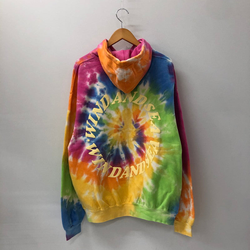 【中古品】【メンズ】  WIND AND SEA ウィンダンシー TIE DYE PULLOVER HOODIE WDS-CS-183 タイダイ プルオーバーフーディー トップス パーカー 142-241231-kk-03-tei サイズ：L カラー：レインボー 万代Net店