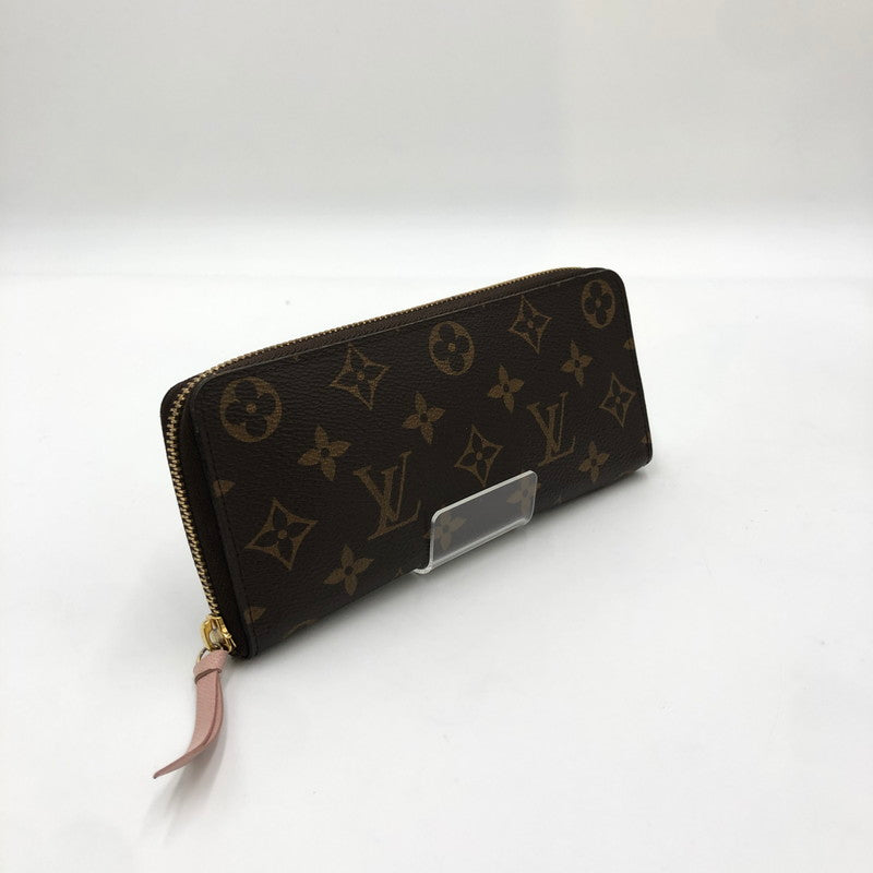 【中古品】【レディース】 LOUIS VUITTON ルイ・ヴィトン ポルトフォイユ・クレマンス モノグラム Ｍ60742 長財布 ロングウォレット ラウンドファスナー 179-250111-kk-07-tei カラー：ローズバレリーヌ 万代Net店