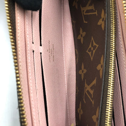 【中古品】【レディース】 LOUIS VUITTON ルイ・ヴィトン ポルトフォイユ・クレマンス モノグラム Ｍ60742 長財布 ロングウォレット ラウンドファスナー 179-250111-kk-07-tei カラー：ローズバレリーヌ 万代Net店