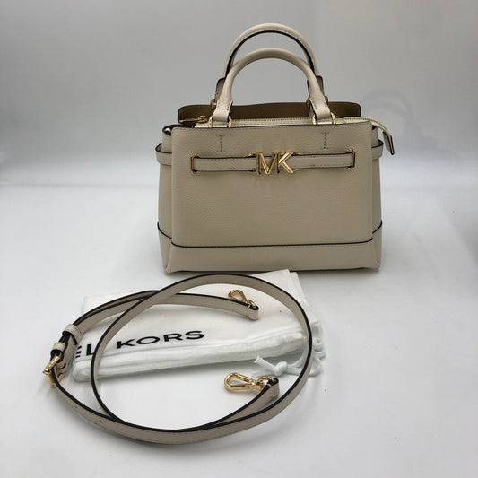 【中古品】【レディース】 Michael Kors マイケルコース REED SM CZ BELTED STCHL LEAHTER 35S3G6RS1T リード スモール センター ジップ ベルティド サッチェル レザー カバン 2WAYバッグ 188-250111-kk-11-tei カラー：ライトクリーム 万代Net店