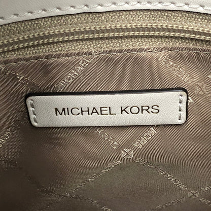 【中古品】【レディース】 Michael Kors マイケルコース REED SM CZ BELTED STCHL LEAHTER 35S3G6RS1T リード スモール センター ジップ ベルティド サッチェル レザー カバン 2WAYバッグ 188-250111-kk-11-tei カラー：ライトクリーム 万代Net店