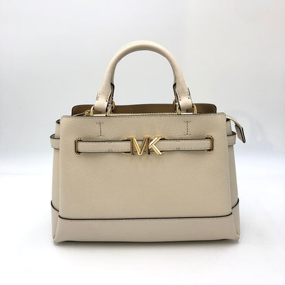 【中古品】【レディース】 Michael Kors マイケルコース REED SM CZ BELTED STCHL LEAHTER 35S3G6RS1T リード スモール センター ジップ ベルティド サッチェル レザー カバン 2WAYバッグ 188-250111-kk-11-tei カラー：ライトクリーム 万代Net店