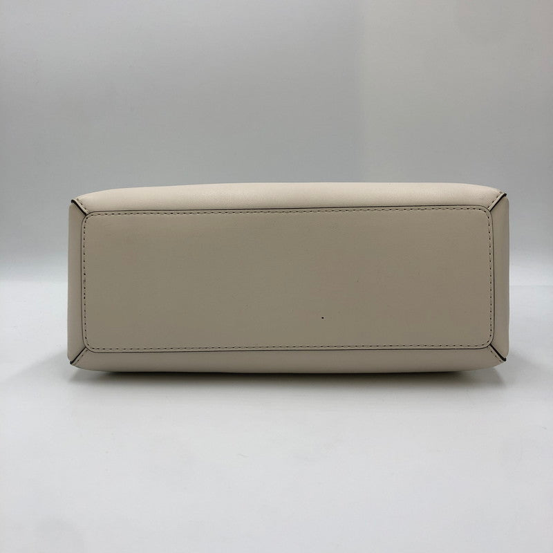 【中古品】【レディース】 Michael Kors マイケルコース REED SM CZ BELTED STCHL LEAHTER 35S3G6RS1T リード スモール センター ジップ ベルティド サッチェル レザー カバン 2WAYバッグ 188-250111-kk-11-tei カラー：ライトクリーム 万代Net店