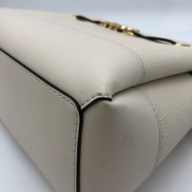 【中古品】【レディース】 Michael Kors マイケルコース REED SM CZ BELTED STCHL LEAHTER 35S3G6RS1T リード スモール センター ジップ ベルティド サッチェル レザー カバン 2WAYバッグ 188-250111-kk-11-tei カラー：ライトクリーム 万代Net店