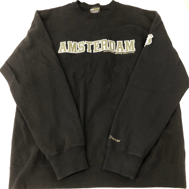 【中古品】【メンズ】 Back Channel バックチャンネル 22AW AMSTERDAM CREW SWEAT アムステルダム クルースウェット トップス トレーナー 142-250110-kk-14-tei サイズ：XXL カラー：ブラック 万代Net店