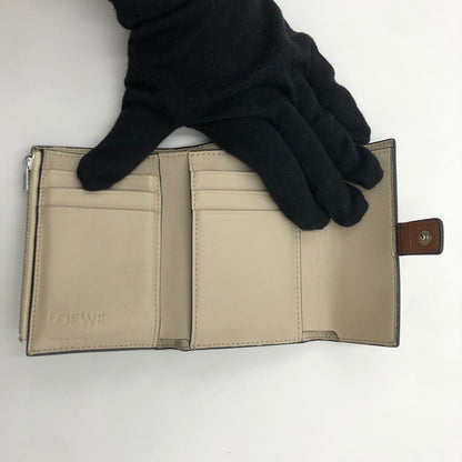 【中古品】【レディース】 LOEWE ロエベ VERTICAL WALLET SMALL バーティカルウォレット スモール 財布 服飾雑貨 181-250111-kk-10-tei カラー：ローズマリー/タン 万代Net店