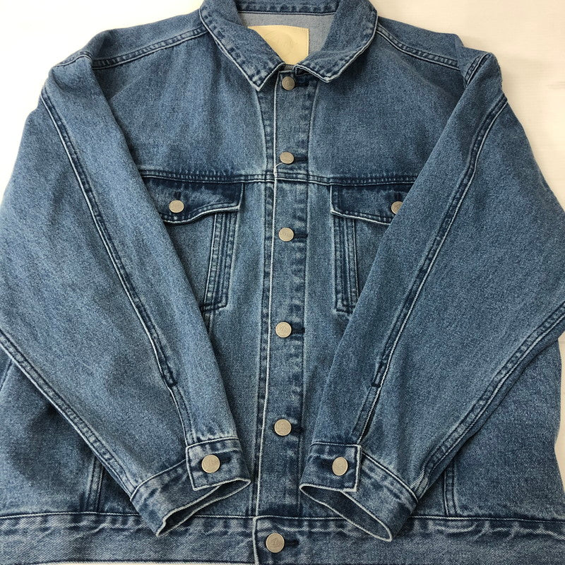 【中古美品】【メンズ】  KEBOZ ケボズ 23AW DENIM JACKET BLUE デニムジャケット ライトアウター 142-250110-kk-06-tei サイズ：L カラー：ライトインディゴ 万代Net店